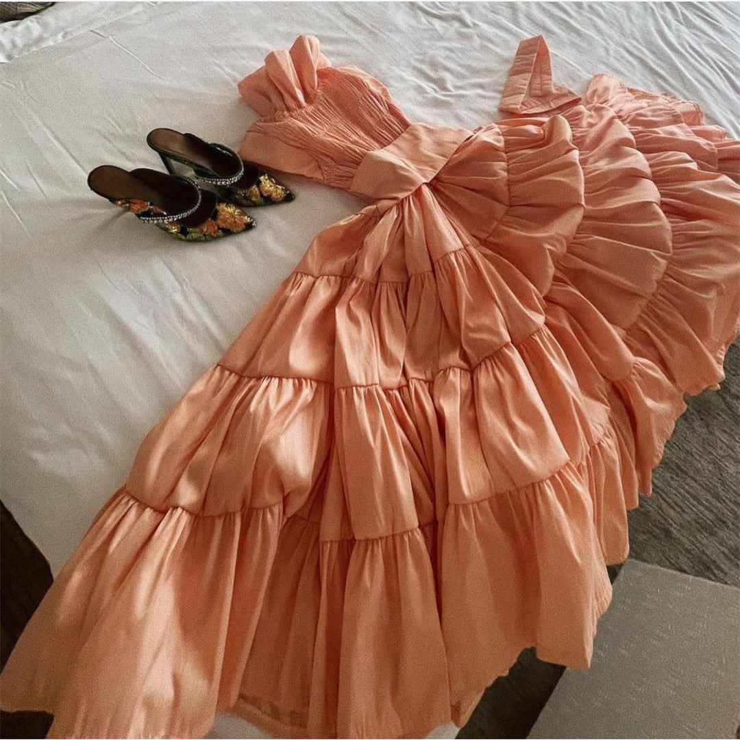 Vintage Short Rose Red Muslim Taffeta Evening Dresses فساتين السهرة A-Line Pleat Tea Length Ziper Back Robe de soirée for Women