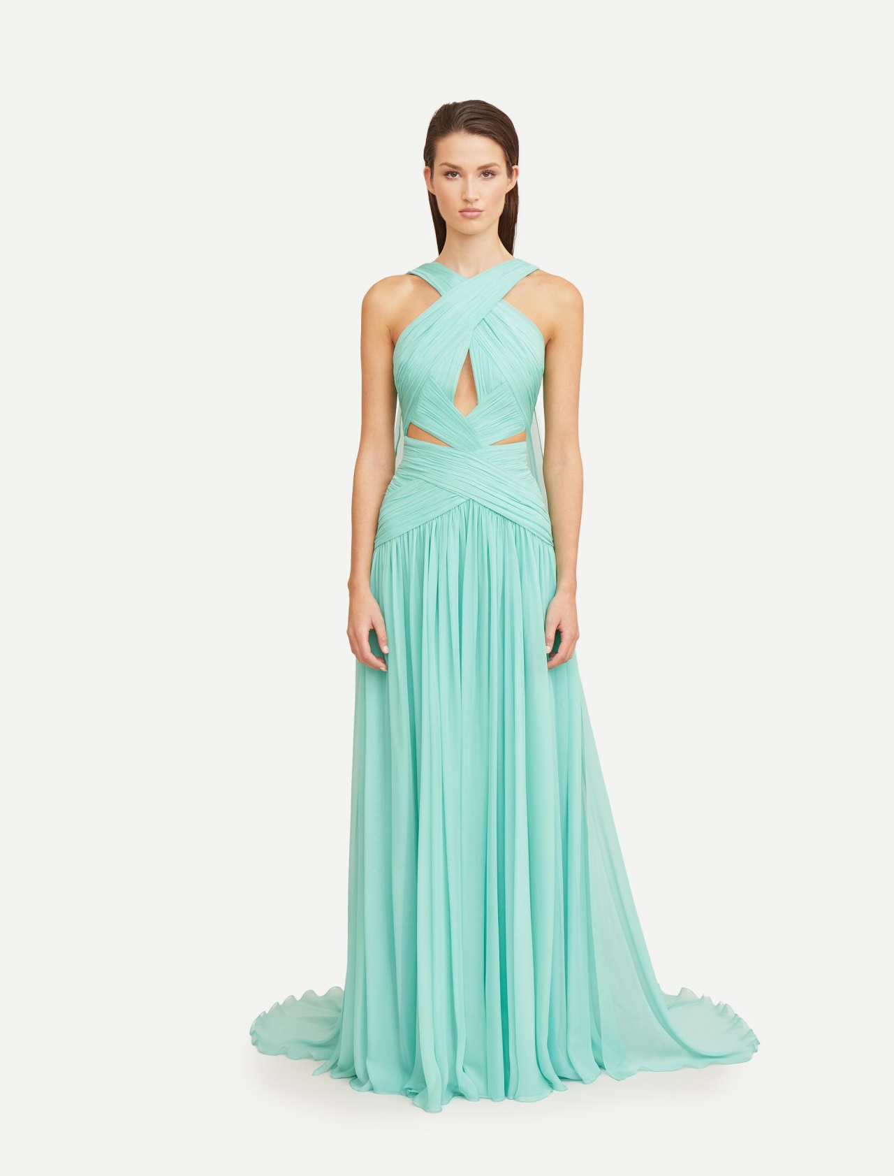 Elegant Long Strapless Chiffon Evening Dresses with Slit/Cape A-Line Pleated Floor Length فساتين سهرة Wedding Guest Dress for Women