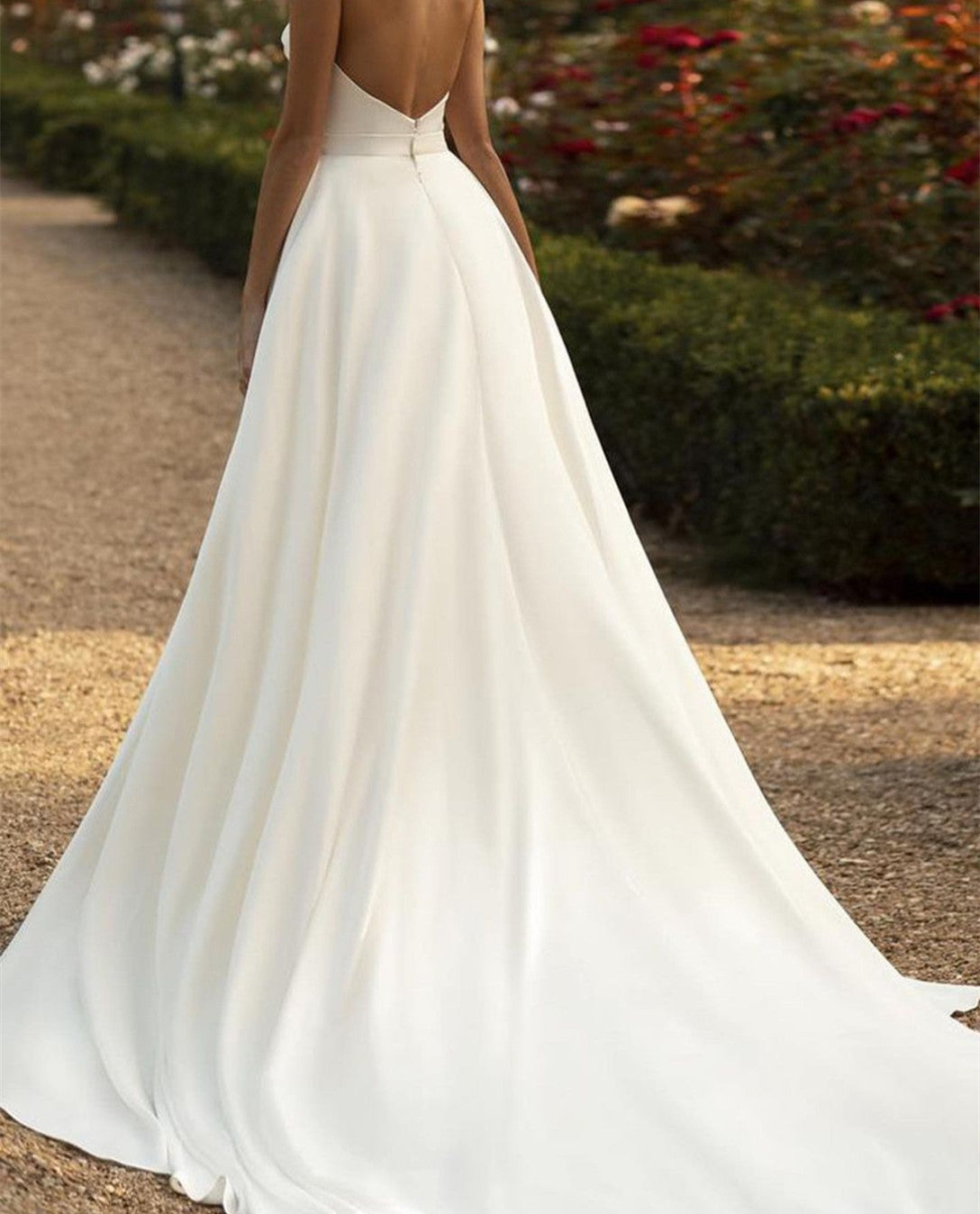 Elegant Long Sweetheart Satin Wedding Dresses With Detachable Train Mermaid Ivory Pleated Bridal Gowns for Women
